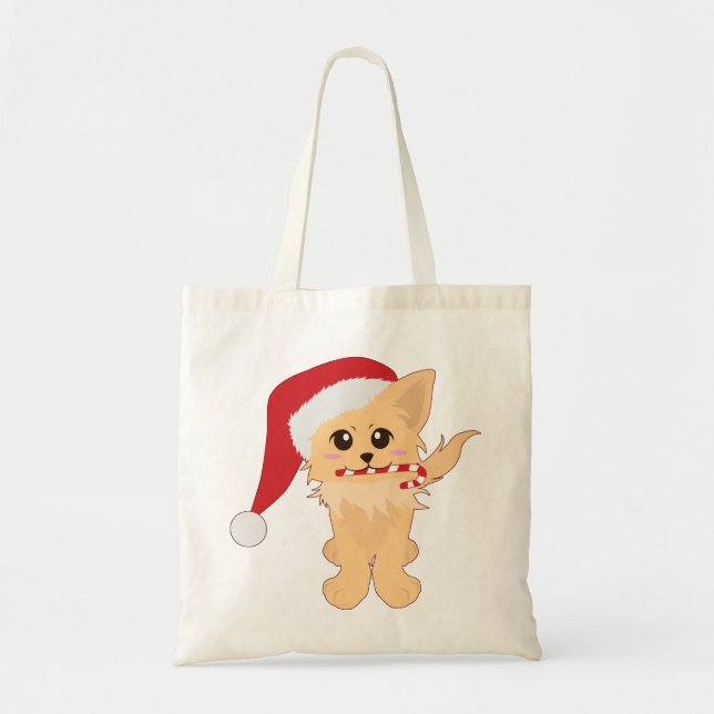 Christmas Puppy Tote Bag (Front)