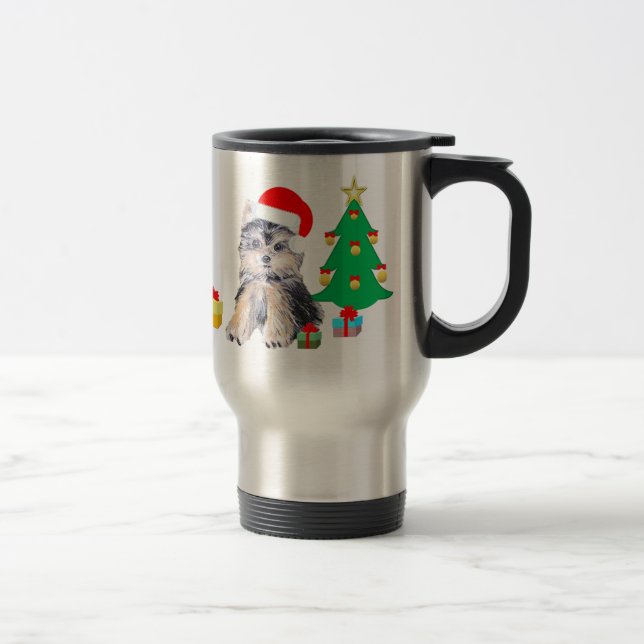 Christmas puppy travel mug (Right)
