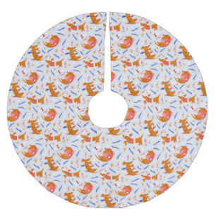 Christmas Pups Brushed Polyester Tree Skirt