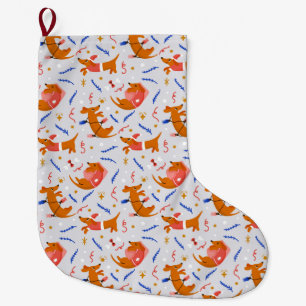 Christmas Pups Large Christmas Stocking