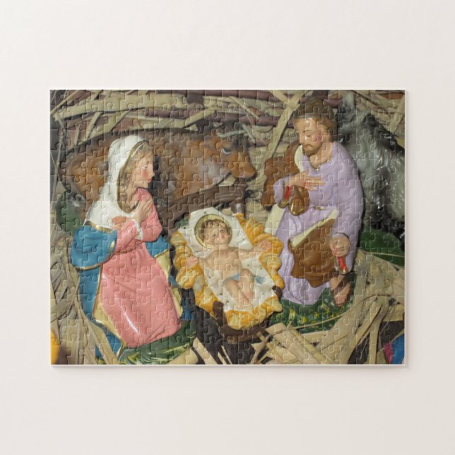 Christmas Puzzle Nativity Vintage Manger Creche (Horizontal)