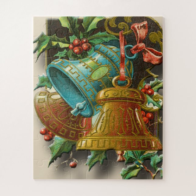 Christmas puzzle vintage bells (Vertical)