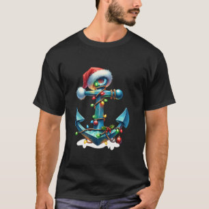 Christmas Pyjamas Christmas Lights Anchor Boat Shi T-Shirt