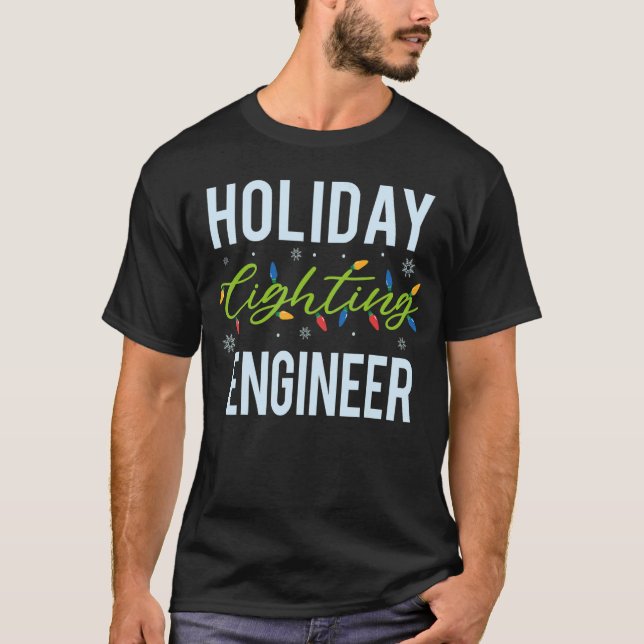 Christmas pyjamas Light Gifs Holiday Lighting Engi T-Shirt (Front)
