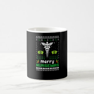 Christmas pyjamas Nurse Christmas Sweater Merry Nu Coffee Mug