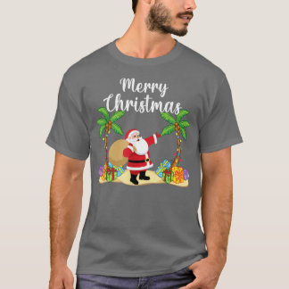 Christmas Pyjamas Palm Tree Tropical Coconut Chris T-Shirt