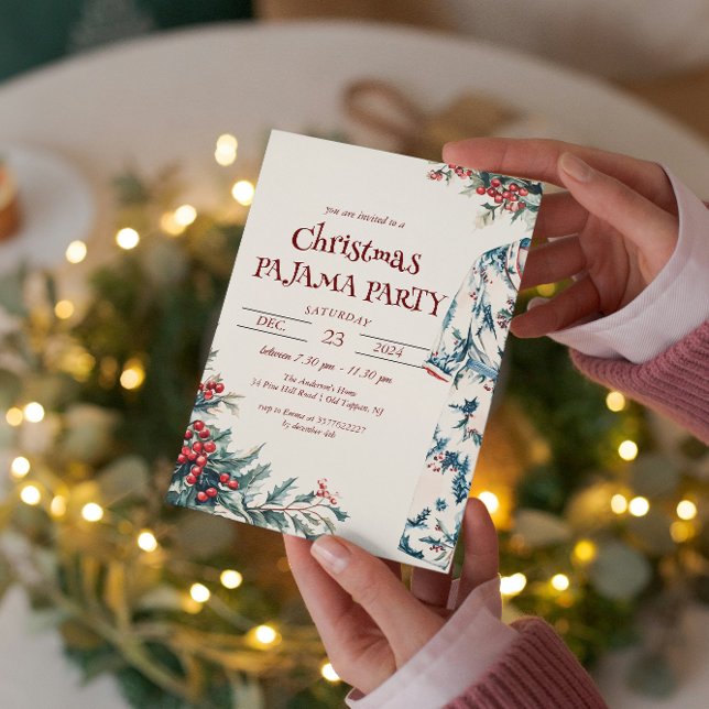 Christmas Pyjamas Party Invitation (Creator Uploaded)