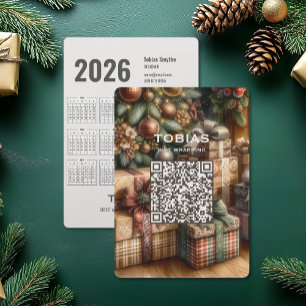 Christmas QR Code Business Holiday Card