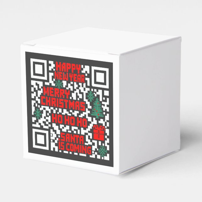 Christmas QR Code gift Favour Box (Front Side)