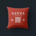 Christmas QR Code Santa Tracker Red Cushion<br><div class="desc">Children will love this simple modern QR Code Santa Tracker throw pillow this Christmas. Easily set up your QR Code by simply copying the URL (website address) of your favourite Santa Tracking website and paste it in the personalise section "Add URL Here". Kids will love tracking Santa by scanning the...</div>
