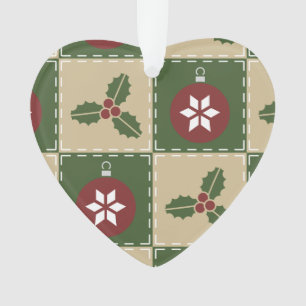 Christmas Quilt Acrylic Ornament