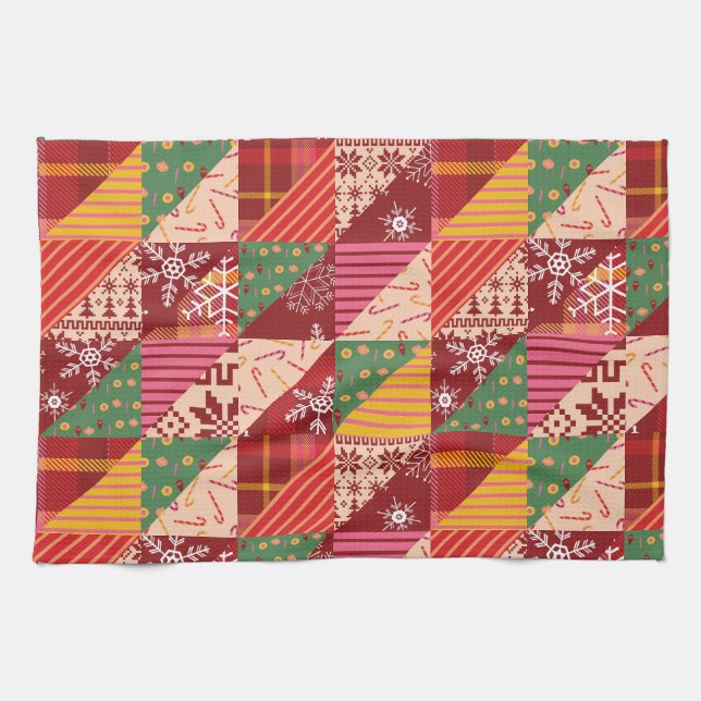 Christmas Quilt Tea Towel (Horizontal)