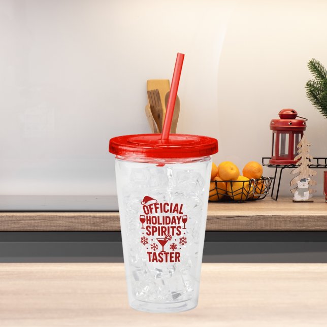 Christmas quote funny party spirits taster acrylic tumbler (Creator Uploaded)