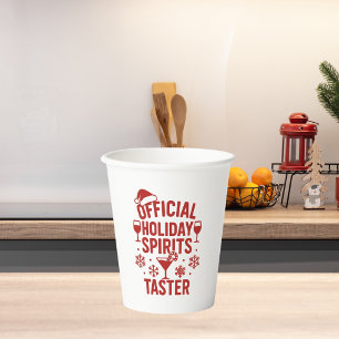 Christmas quote funny party spirits taster paper cups