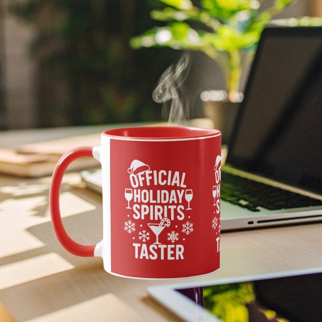 Christmas quote funny party spirits taster red mug (Creator Uploaded)