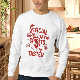 Christmas quote funny party spirits taster red sweatshirt
