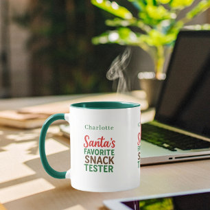 Christmas quote funny snack tester name mug
