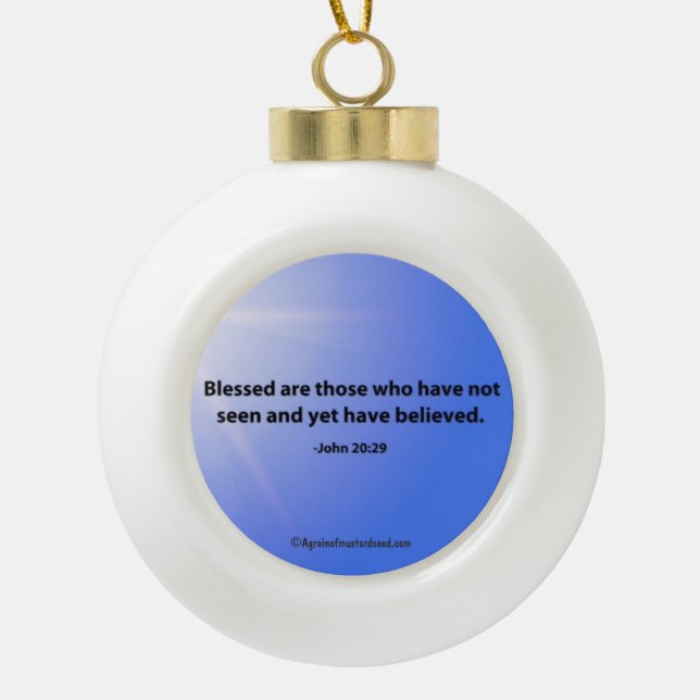 Christmas Quotes Ceramic Ball Christmas Ornament (Front)