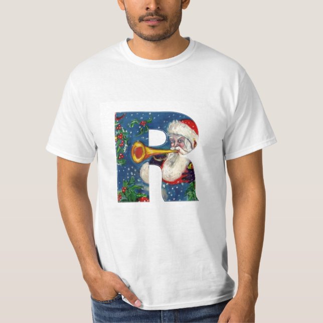CHRISTMAS R LETTER / SANTA CLAUS  BUGLER T-Shirt (Front)