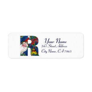 CHRISTMAS R LETTER / SANTA CLAUS WITH RED RIBBON