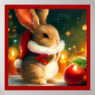 Christmas Rabbit 1 Poster