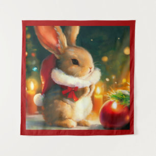 Christmas Rabbit 1 Tapestry