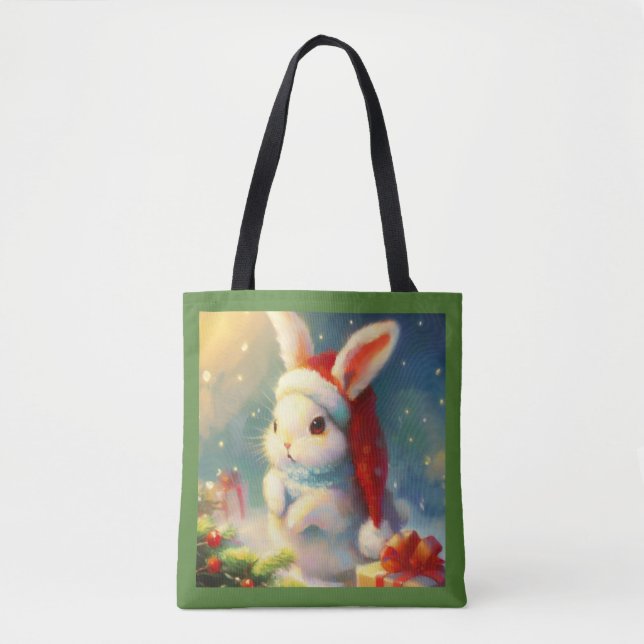 Christmas Rabbit 2 Tote Bag (Front)