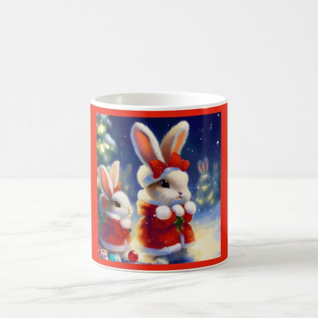 Christmas Rabbit 3 Coffee Mug (Center)