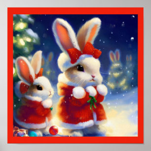 Christmas Rabbit 3 Poster