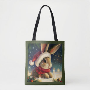 Christmas Rabbit 4 Tote Bag