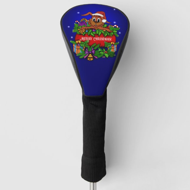 Christmas Rabbit Golf Head Cover (Front)