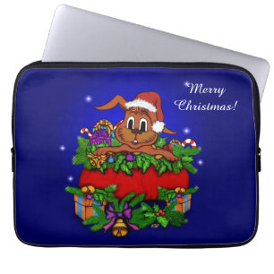 Christmas Rabbit Laptop Sleeve