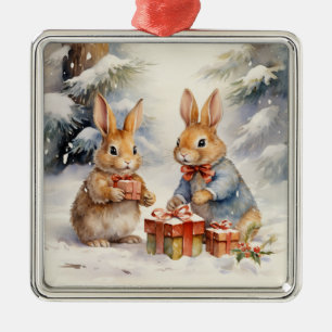 Christmas Rabbit Ornament