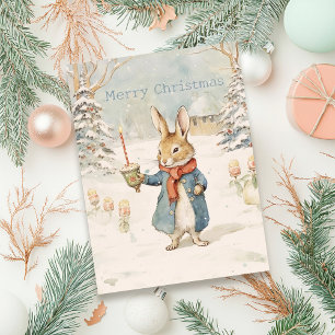 Christmas Rabbit Peter Postcard