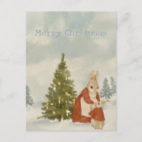 Christmas Rabbit Peter Vintage