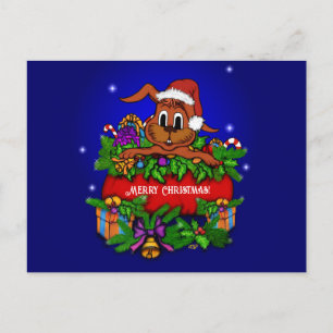 Christmas Rabbit Postcard