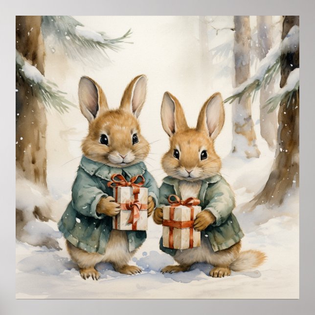 Christmas Rabbit Poster (Front)