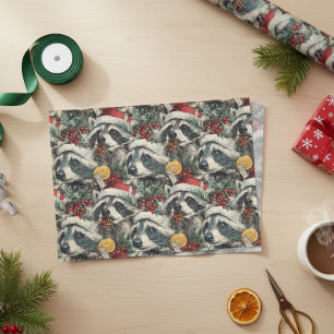 Christmas Raccoon Tissue Paper