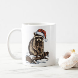 Christmas Racoon Coffee Mug