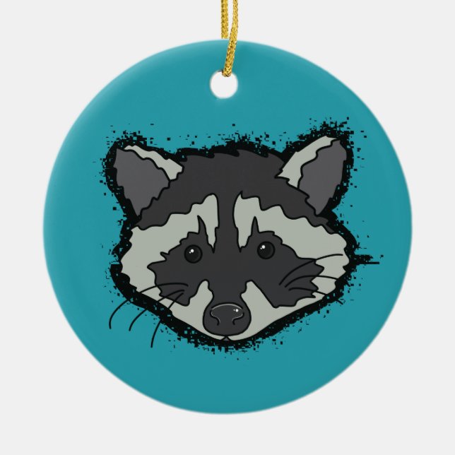 Christmas Racoon Ornament (Front)