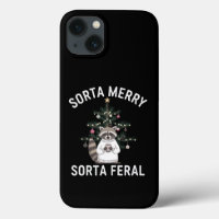 Christmas Racoon Sorta Merry Sorta Feral Xmas