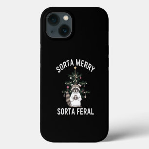 Christmas Racoon Sorta Merry Sorta Feral Xmas iPhone 13 Case