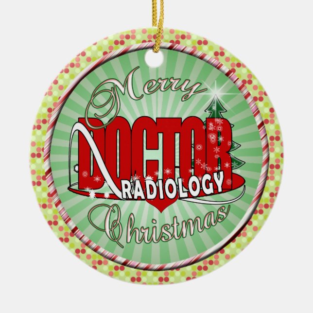 CHRISTMAS RADIOLOGY DOCTOR CERAMIC TREE DECORATION (Front)