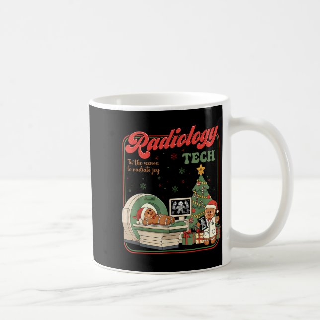 Christmas Radiology Tech Funny Gingerbread Man Rad Coffee Mug (Right)