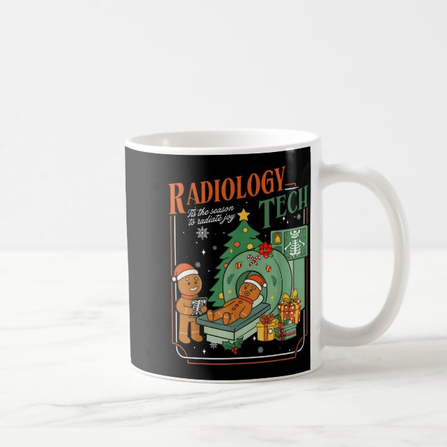 Christmas Radiology Tech Funny Gingerbread Man Rad Coffee Mug (Right)