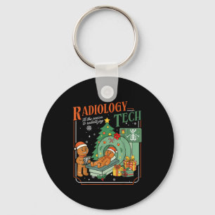 Christmas Radiology Tech Funny Gingerbread Man Rad Key Ring