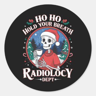 Christmas Radiology Tech Skeleton Xray Tech Ct Mri Classic Round Sticker