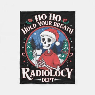 Christmas Radiology Tech Skeleton Xray Tech Ct Mri Fleece Blanket