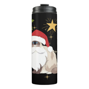 Christmas Ragdoll cat   Thermal Tumbler