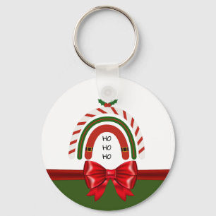 Christmas Rainbow Let it Snow Key Ring